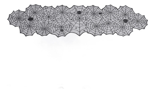 Camino De Mesa De Encaje Negro Con Telaraña Para Decoración