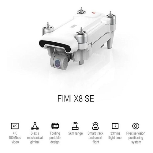 Drone Xiaomi Fimi X8 Se Com Camera 4k Gimbal 3 Eixos Gps 5km 33min Voo Profissional Com Nf