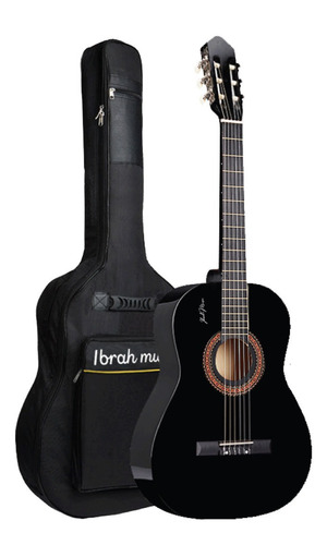 Guitarra Acústica Clásica Ibrah 39 Pulgadas Colores + Funda