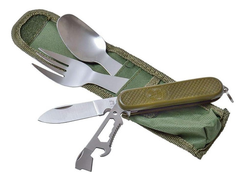 Set Cubiertos Camping Multiuso 9 En 1 Set Camping Portatil