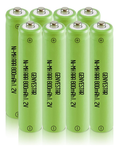 Genyestar Baterias Recargables Aaa, 1.2 V 800 Mah Ni-mh Prec