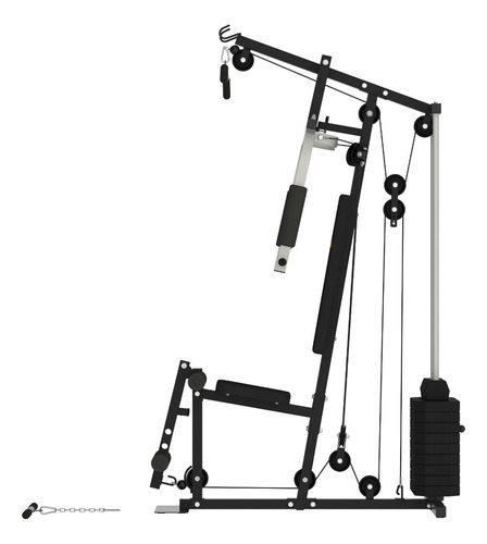 Multigimnasio Athletic 370m 50kg Estructura Negro/gris