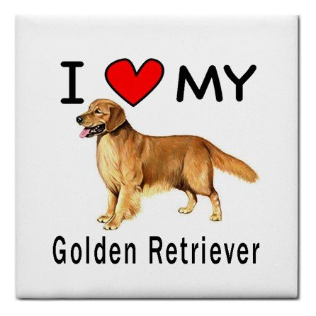 Amo Mi Salvamantel Azulejo Dorado Retriever