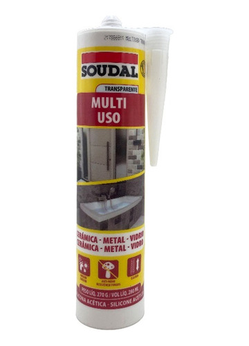 Silicona Multiuso Antihongos Transparente Soudal