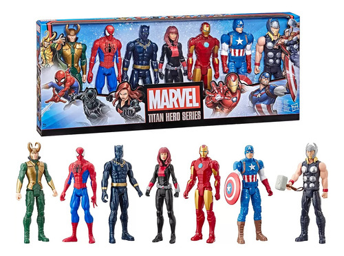 Avengers Marvel Titan Heroes 7 Figuras 30cm Original Hasbro