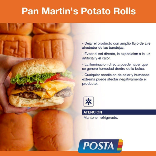 Pan Martins Potato Rolls X 8 Panes Precio X 1 Bolsa