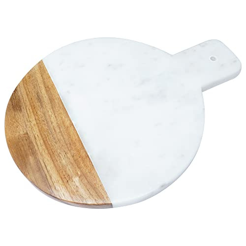 Tabla De Cortar De Madera Y Mármol Forma De Círculo...