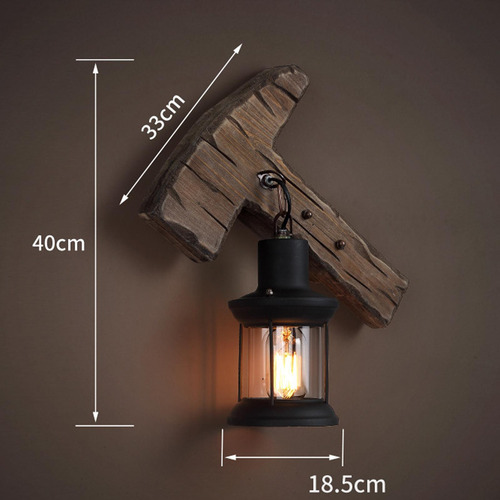 Aplique De Pared Industrial Vintage, Accesorio De Estilo B