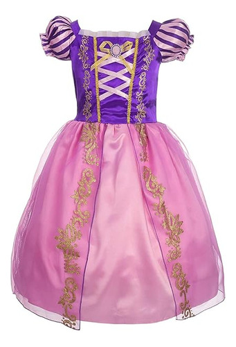 Rapunzel Princess Dress Girls Tangled Costume Dress Birthday