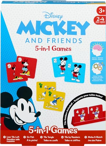 Mattel Disney Mickey And Friends Juegos 5 En 1 Para Noches F