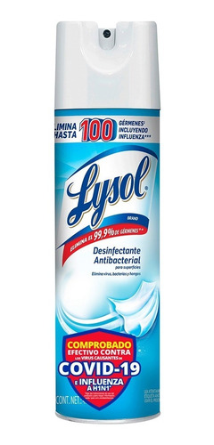 Imagen 1 de 7 de Lysol Aerosol Desinfectante, Crisp Linen, 475g