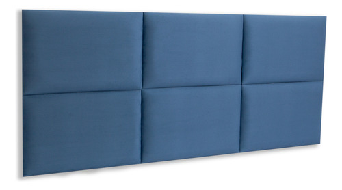 Cabeceira Casal 141x60 Cama Box Modulada Retangular Blu Cor Veludo Azul Inverno