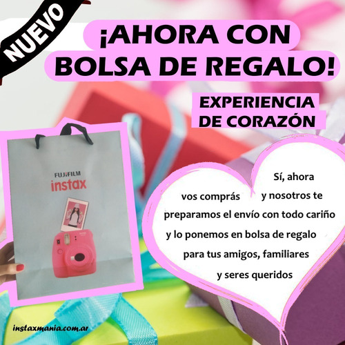 Rollo Fujifilm Instax Mini Marco Negro X3 Unidades Entrega