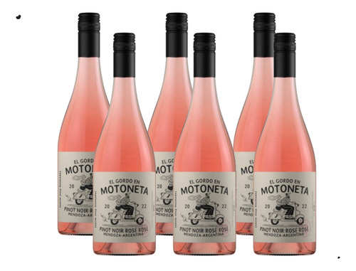 Vino El Gordo En Motoneta Serie Limitada Rose Caja X6