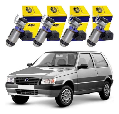 Kit 4 Bico Injetor Uno 1.0 Fire 2001 2002 03 04 05 06 07 08