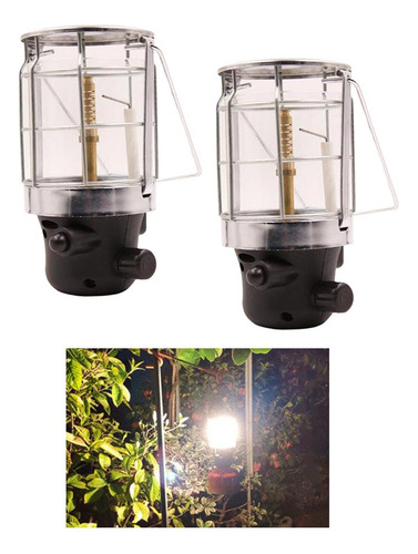 Lámpara De Linterna De Gas De Doble Libre De 2 Piezas, Luz