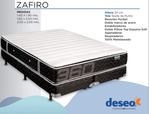 Colchón Deseo Zafiro - King Size 200x200x33 Ccc