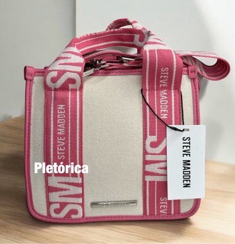 Bolsa Steve Madden Stachel Rosa (original) Rosa Chicle Lisa Níquel Rosa/blanco