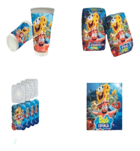 Kit Fiesta Bob Esponja X12