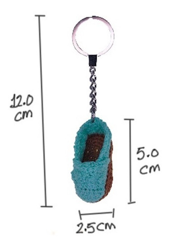 Llavero Tejido Zapato Verde