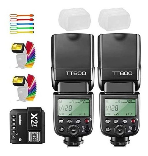 Kit Flash Godox Tt600 + Accesorios Para Nikon Sony -negro