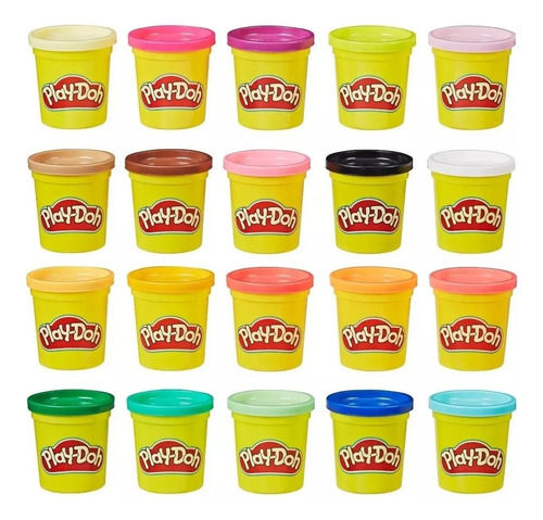 Masa Plastilina Play Doh 20 Botes Original No Toxico 1 Caja