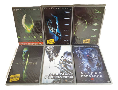 Mv4046 Coleção Alien + Avp 6 Dvds Originais
