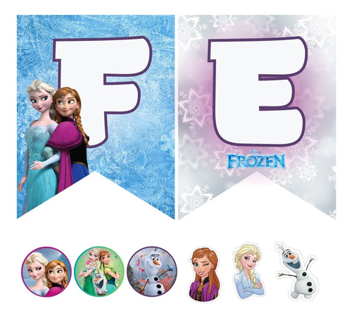 Kit Combo Decoracion Cumpleaños Frozen Elsa Anna - Marvez