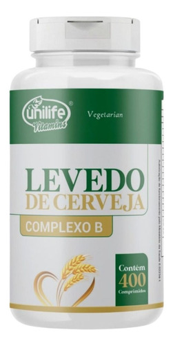 Levedo de Cerveja Complexo B Unilife 400 Comprimidos