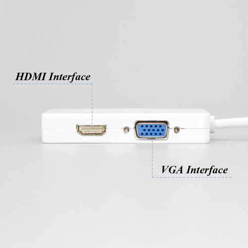 Imagen 6 de 9 de Adaptador Thunderbolt Mini Displayport Triple: Hdmi Vga Dvi