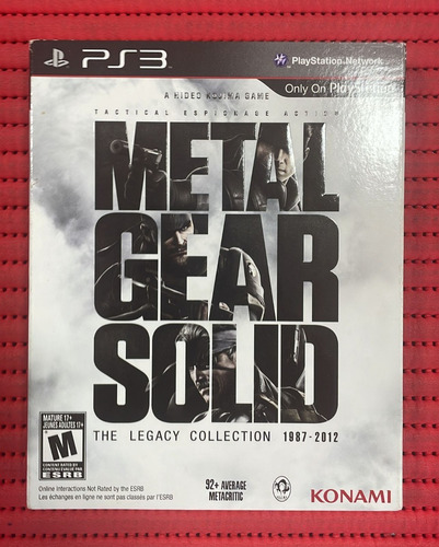 Metal Gear Solid: The Legacy Collection Edition Ps3 Físico