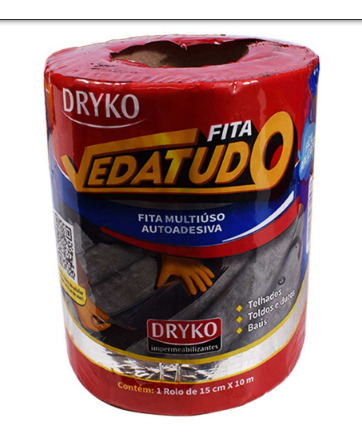 Fita Asfaltica Veda Tudo 15cm X 10m Dryko