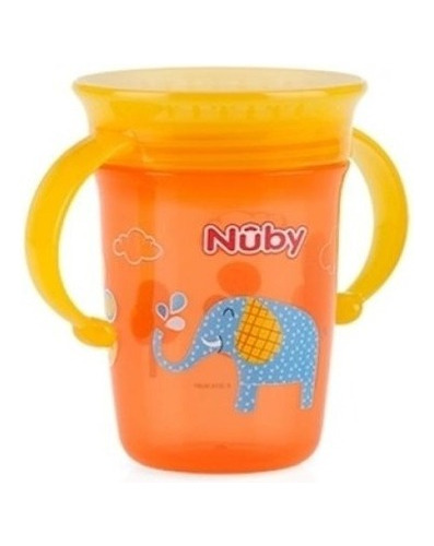 Vaso Wonder 360 Nuby 240 Ml Bebe Antivuelco Antiderrame Asas