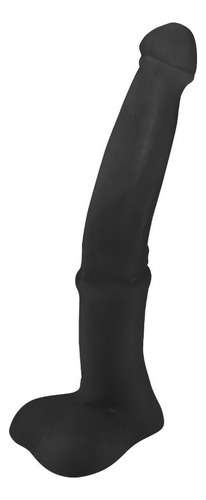 Pene gigante flexible con escroto de caballo, 41 x 8,5 cm, negro