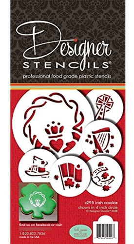 Diseñador Stencils C295 Irish Celtic St Patricks Cookie Ste