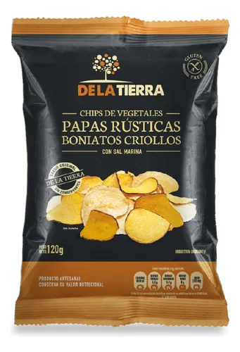 Chips De Vegetales Papas Y Boniatos De La Tierra 120 Grs