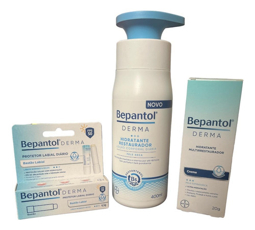 Kit Bepantol Derma Creme 20g, Protetor Labial E Hidrat Resta