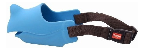 Bozal Para Perro Con Boquilla Ajustable, Silicona Pura Azul-m