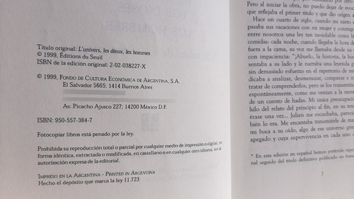 Imagen 3 de 8 de Erase Una Vez El Universo Los Dioses Los Hombres Vernant