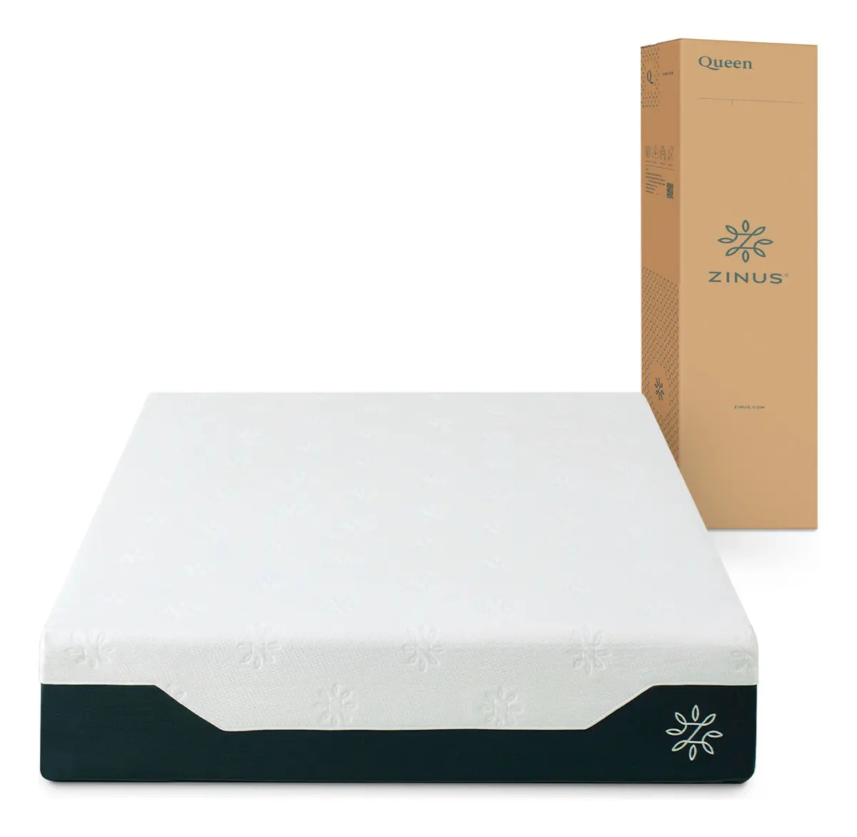 Colchón 2 Plazas Híbrido Cooling Gel Zinus 150x190x30cm Color Blanco