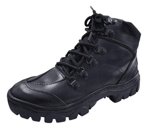 Zapatilla Bota Botita Para Trekking Mod. 124 Cuero Ecológico