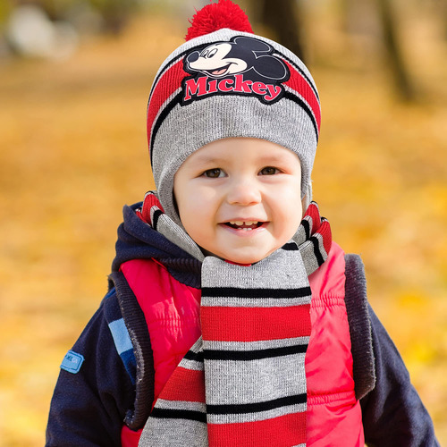 Set De Invierno Con Bufanda Y Guantes De Mickey Mouse Para N