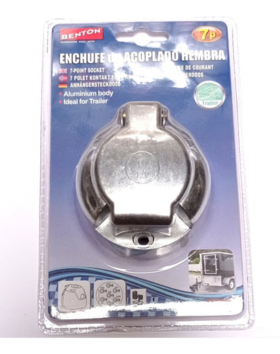 Enchufe Carro Acoplado Hembra 7 Pins Cuerpo Aluminio