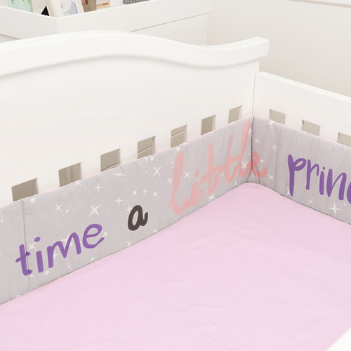 Set Edredón Cuna Little Princess Niña Poliéster Chiqui Mundo Set Con 6 Piezas Rosa Little Princess