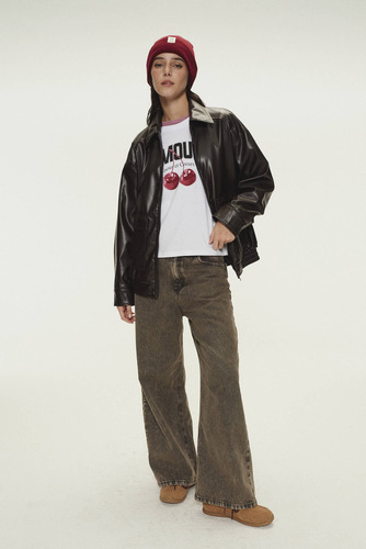 Campera Mujer Como Quieres Bomber Pu Bend S L