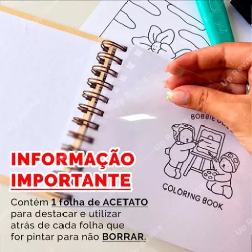 Livro De Colorir Bobbie Goods Capa Dura 50 Páginas De Desenhos Em Folha A5 180 Gr - Boobie Goods