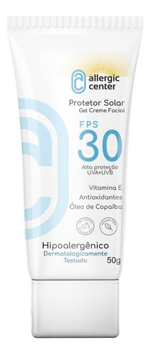 Protetor Solar Fps 30 Gel Creme Facial