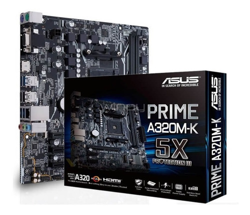 Imagen 5 de 9 de Mother Asus Prime A320m-k Am4