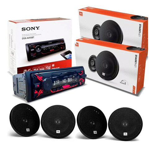 Estereo Sony Dsx-a410bt +bocinas Jbl Stage1621 -6.5 