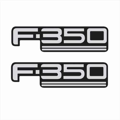 Par Adesivo Ford F350 F 350 F-350 Emblema Resinado Kit97 Cor Padrão